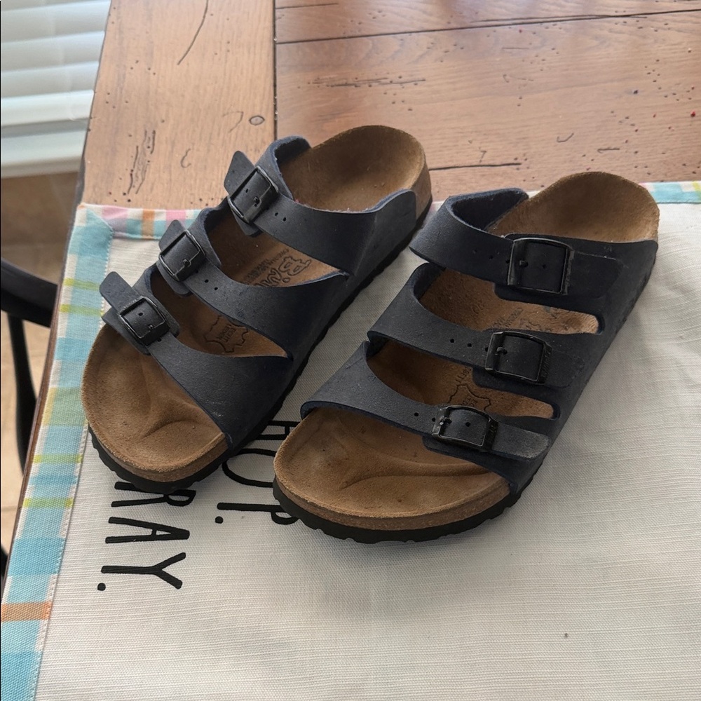 Three-Buckle Comfort Sandals for Women - Blue
